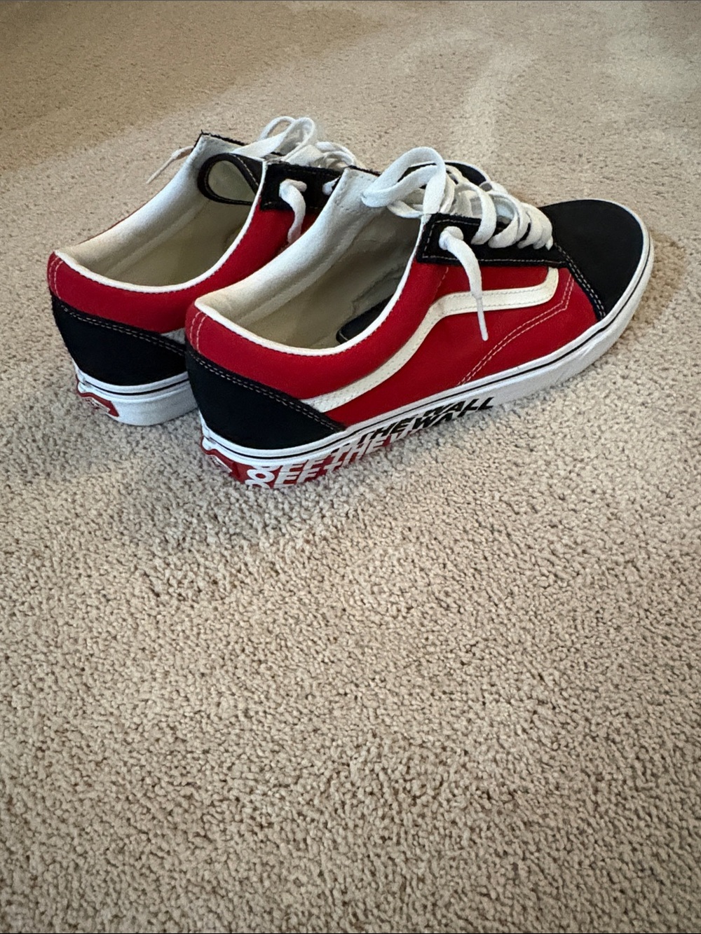Vans Men’s size 10 Black Red White